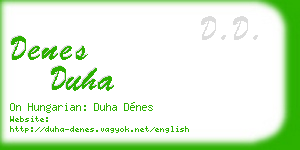 denes duha business card